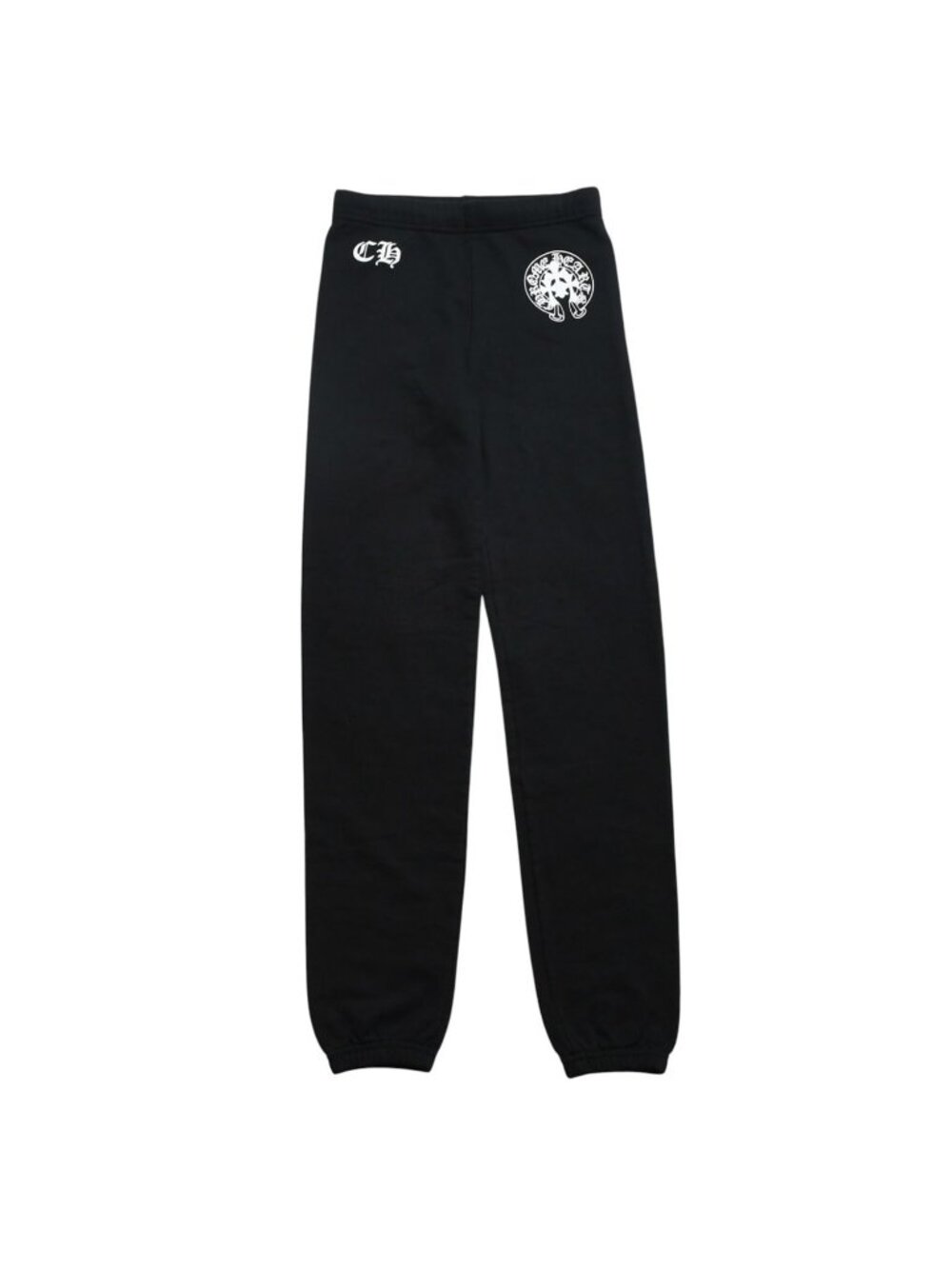 Chrome Hearts Horseshoe Logo Sweatpants CH Cemetery Cross Black Pants